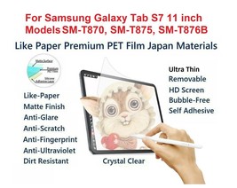 Paper Feel Matte Film Anti-Glare Screen Samsung Galaxy Tablet S7 11 in. - $17.81