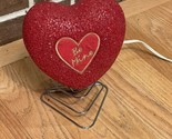 Melted Popcorn Plastic Heart Light Be Mine Lamp - $13.46