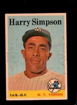 1958 Topps #299 Harry Simpson Vg+ Yankees (Wax) Nicely Centered *NY9222 - £5.41 GBP