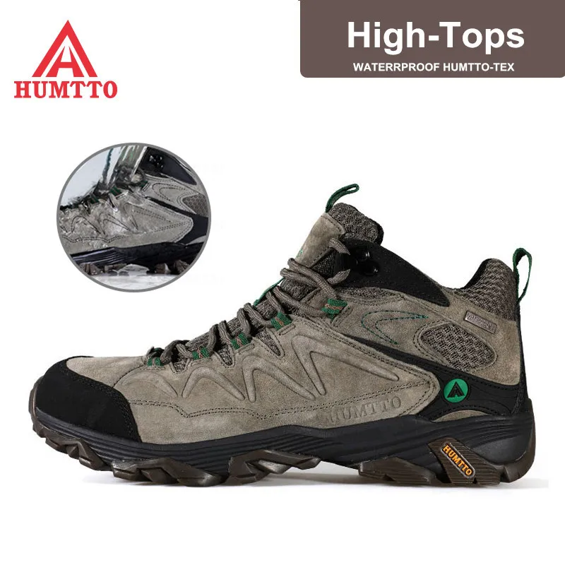 HUMTTO Hi Shoes Man Waterproof  for Men Leather Trek Boots Mens Camping Mountain - $277.77