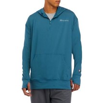 Champion Mens All-Day MVP Quarter-Zip Hoodie Nifty Turquoise-2XL - $34.99