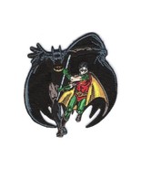 Batman and Robin Figures Running Embroidered Iron On Patch NEW UNUSED - £7.75 GBP