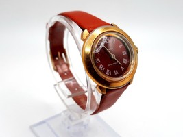 Vintage Timex Watch Women Running Red Band Red Dial 27mm - £23.58 GBP