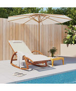 Rocking Chair White Textilene, solid poplar wood, 100% polyester - $249.86