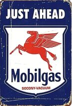 Mobil Exxon Retro Vintage Gas Gasoline Oil Tin Sign 8x12 inches Station Qop - $34.91 CAD