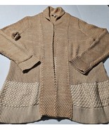 Isaac Mizrahi Live Cardigan Sweater Shawl Neck Open Front Long Sleeve Wo... - €18,08 EUR