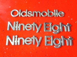 OEM GM 85-90 Olds Ninety-Eight  Emblems Ornament Nameplate Rear Set - £28.76 GBP