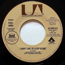 Paul Anka - &quot;I Don&#39;t Like To Sleep Alone&quot; / &quot;How Can Anything...&quot; 7&quot; 45 rpm 1975 - £1.79 GBP