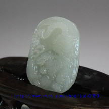 Free Shipping - Real natural white jadeite jade hand-carved jade Tiger Amulet ch - £20.45 GBP