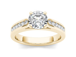 14K Yellow Gold 1 1/4ct TDW Round Diamond Engagement Ring - £3,493.17 GBP