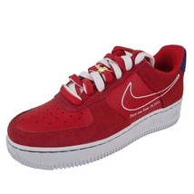  Nike Air Force 1 Low 07 LV8 Red Sneakers Boy Casual Shoes DB3597 600 Size 6 - £71.85 GBP