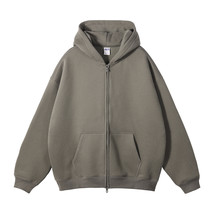 Men&#39;s Fleece-lined Thickened Double-headed Zipper Hooded Sweater - £33.98 GBP+