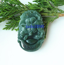 Free Shipping -  jadeite jade ox , Elegant Natural green ox jadeite jade charm P - £15.61 GBP