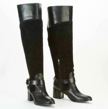 Marc Fisher Women Over the Knee Riding Boots Editer Size US 7M Black Lea... - $64.35