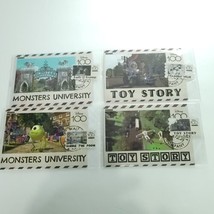 Toy Story Monsters Inc 4 Cards Fun Disney 100 Carnival Postcard &amp; Stamp ... - £18.19 GBP