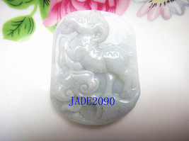 Free Shipping -  Real jade , Hand carved Natural green jadeite jade carved Goat  - £20.59 GBP