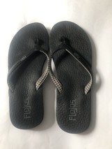 Flojos Womens Black Flip Flops Thong Comfort Sandals - $13.29