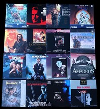 16 Laserdisc Movie Lot, Die Hard, Innerspace, Terminator, Top Gun, Spartacus ... - $89.23