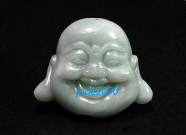 An item in the Jewelry & Watches category: Free shipping - good luck Hand carved  Laughing Buddha Head  white jadeite jade 