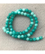 6mm Natural Amazonite Round Beads, 1 15in Strand, stone, blue green - £7.92 GBP