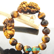 Free shipping - good luck AAA Grade Natural yellow tiger eye stone carve... - $30.00