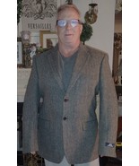 Stafford Sport Coat Grey Tweed Herringbone Wool Blazer Suit Jacket 42L - €43,39 EUR