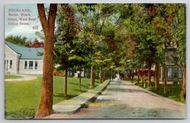 Rockland ME Beach Street West From Union To South Thomaston Maine Postcard D50 - £4.44 GBP