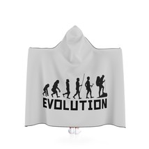 Evolutionary fleece blanket hiking themed printed throw for adults soft and snuggly thumb200