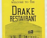 Drake Restaurant Menu Foot of Lookout Mountain Chattanooga Tennessee 1970&#39;s - $31.68