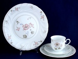 Mikasa Shelburn 4-pc Place Setting Cup Saucer Plates Unused - £11.79 GBP
