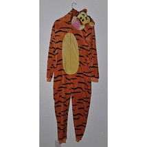 Disney Tigger Hooded Adult Halloween Costume Full Body Soft Fleece Adult Small - £44.36 GBP