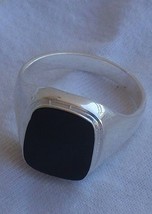 Onyx men silver ring D - $530.59 MXN