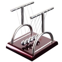 Newton Cradle Pendulum Swing Balance Ball Decor Figurine TOY  13.5x11x13.5 cm - £27.67 GBP