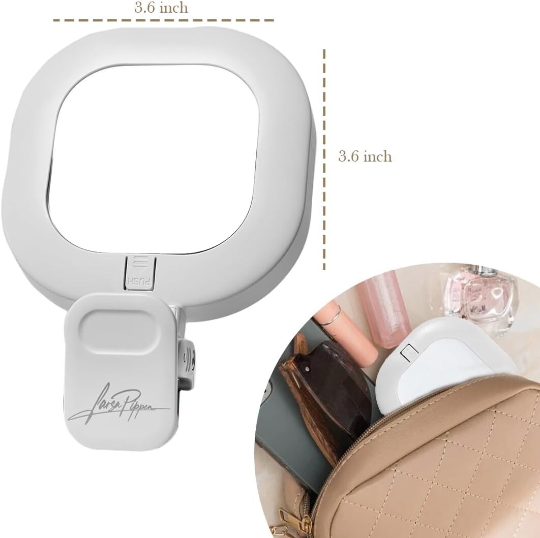 Larsa Pippen Led Selfie Light With Clip & Glass Mirror Rechargeable Selfie Light - $19.79 Larsa Pippen Led Selfie Light With Clip & Glass Mirror Rechargeable Selfie Light - $19.79