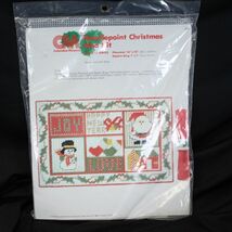 Columbia Minerva Needlepoint Christmas Kit Placemat + Napkin Ring  Xmas NEW - $13.71
