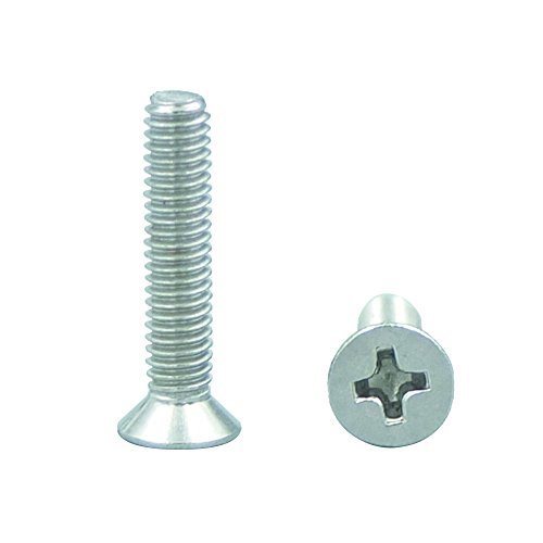 Bluemoona 50 Pcs - Metric Stainless Steel 304 Thread M5 Countersunk cross machin