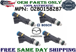 4 Pieces Bosch Genuine Fuel Injectors for 2006, 2007, 2008, 2009 Mazda 3 2.3L I4 - £78.04 GBP