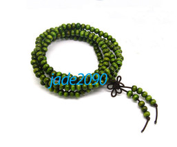 Free Shipping - 6 mm Tibetan Buddhism  Natural green sandalwood meditation yoga  - £15.97 GBP