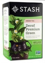 New Stash Tea Decaffeinated Tea Blends Premium Green 18 Count - $9.47