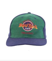 Vtg 90s Hard Rock Cafe Orlando Multicolor Color Block Spell Out Snapback Hat Cap - £26.29 GBP