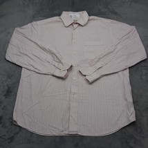 Tommy Bahama Shirt Mens 36 Pink Striped Button Up Long Sleeve Collared Shirt - £20.22 GBP