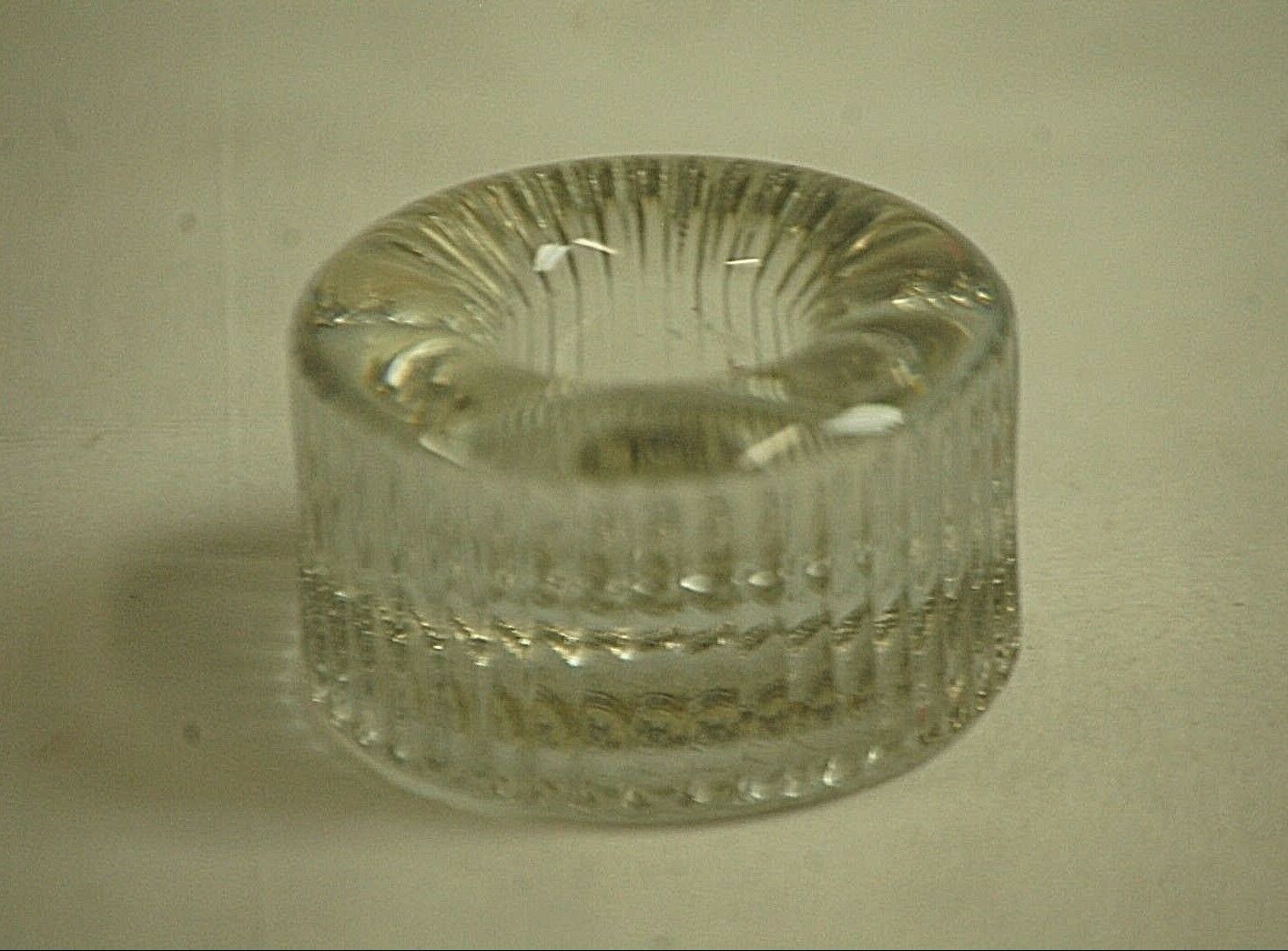 Classic Clear Glass Ribbed Candleholder Handblown Glassware by Pier 1 Im... - $7.91