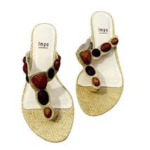 Impo Acrylic Jeweled Thong Sandals Sz 7 - £14.87 GBP