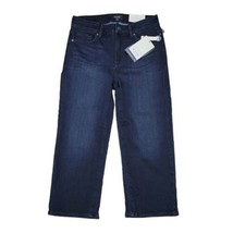 NYDJ Straight Crop Jeans Womens Size 4 High Rise Blue Dark Wash - £22.09 GBP