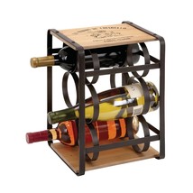 Deco 79 Metal Wood Wine Holder, 10 by 13-Inch - £61.54 GBP