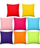 Preboun 8 Pcs Decorative Throw Pillow Covers Mixed Color Throw Pillow Co... - £26.19 GBP