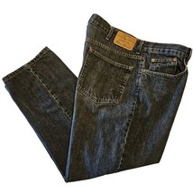 Y2K Eddie Bauer Jeans Mens 38x30 Relax Fit Dark Gray Cotton Denim Baggy ... - $28.30 CAD