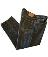 Y2K Eddie Bauer Jeans Mens 38x30 Relax Fit Dark Gray Cotton Denim Baggy ... - $28.30 CAD