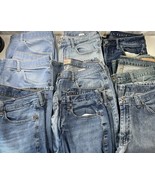 5 Pairs of Denim Blue Jeans Trashed Destroyed Scrap Crafts DIY Upcycle J... - $244.80 MXN