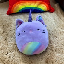 Squishmallows 8” Cienna Purple Caticorn Cat Unicorn Tie Dye Rainbow Plus... - £9.49 GBP